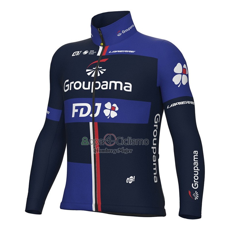 Groupama FDJ Ropa Ciclismo Culotte Largo 2023 Mangas Largas Violeta